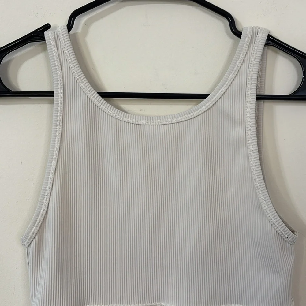Lululemon Power Pivot Tank *Rib Light Ivory Size 4 - Picture 3 of 7